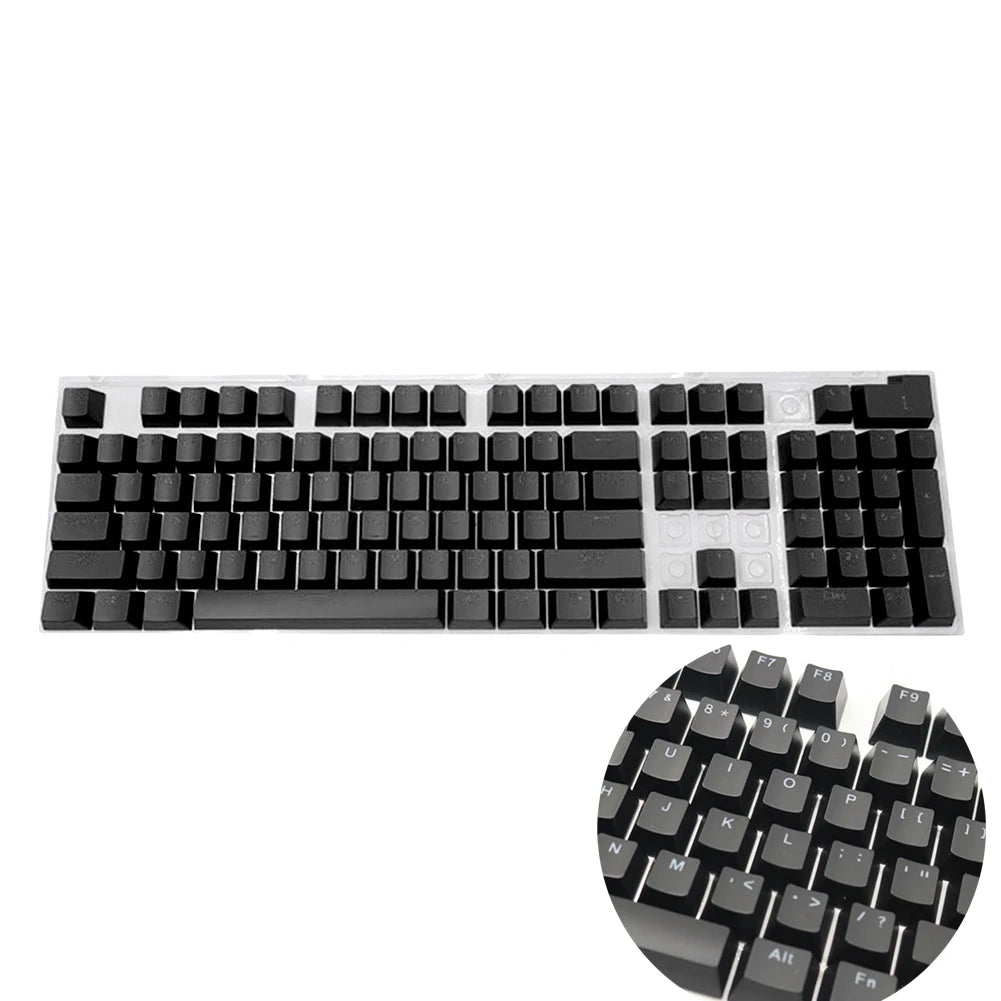 104pcs Universal Mechanical Keyboard Keycaps Ergonomic Blank Keycaps For Cherry MX Mechanical Keyboard Replacement Backlit Key