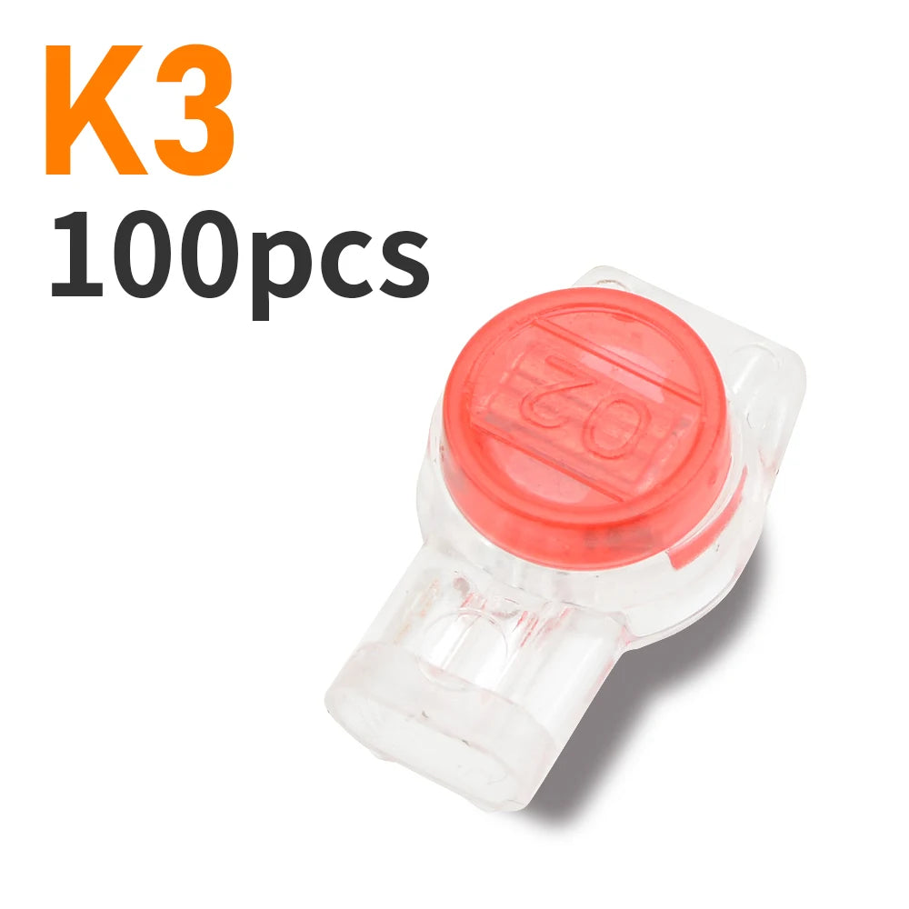100PCS UY1 UY2 UY  Connector Wire Splice K1 K2 K3Connector RJ45 Wiring Ethernet Telephone Cable Cord UY1 Network Cable Terminal