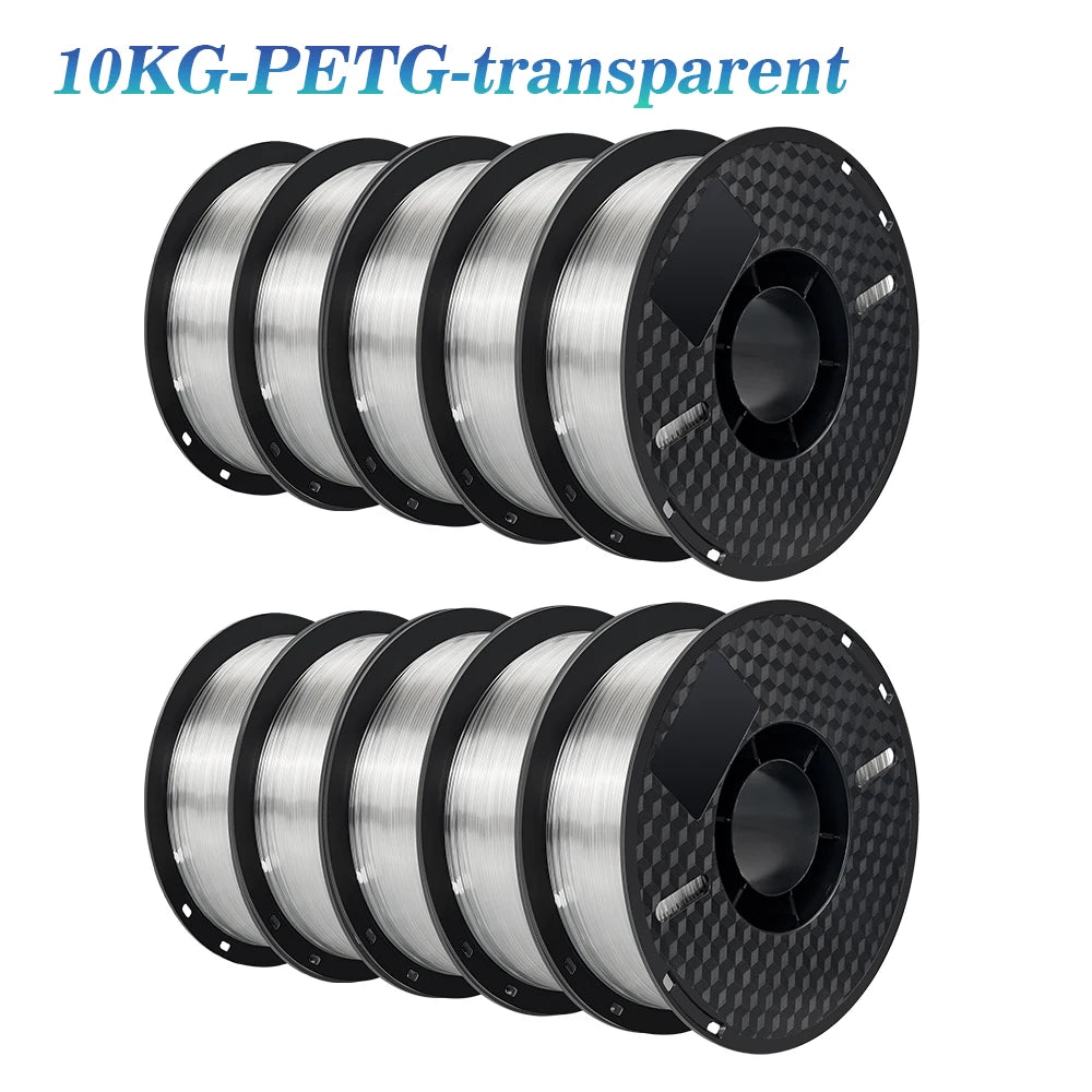 KINGROON 22LBS PETG or PLA filament 3D Printer Filament 10 Rolls 1KG 1.75MM Eco-Friendly Good Toughness Mix Color Free Shipping