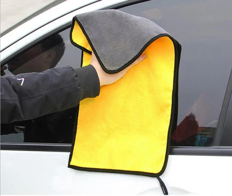 30*30cm Microfiber Car Cleaning Towels Car Wash Drying Cloth Hemming Microfiber Towel Care Wash Cloth Car Detailing Accessories