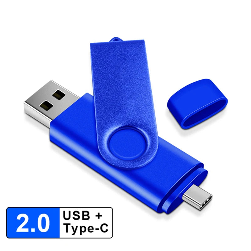 Metal OTG 2 IN 1 Type C pen drive 128GB usb memory stick 4GB 8GB 32GB 64GB 128GB cle usb cle usb flash drive memoria usb