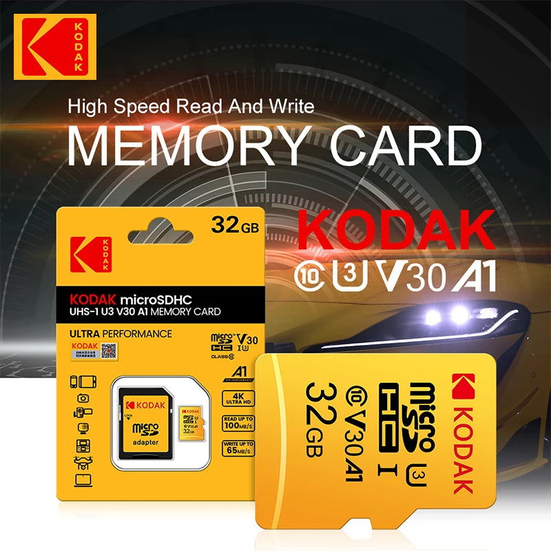 Kodak Micro SD 128GB SD card 32GB flash drive Memory Card 64G class 10 U3 4K cartao de memoria 128G micro sd memory card