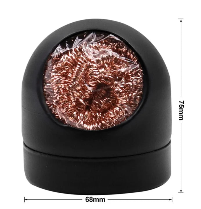 Metal Wire With Stand Set Welding Desoldering Soldering Solder Iron Tip Dross Cleaner Cleaning Steel Ball Mesh Filter Tin Remove