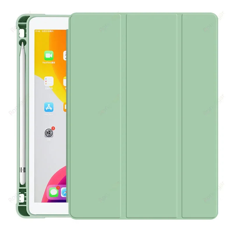 Pencil Slot Funda Case iPad 10th Generation iPad Air11 2025 2024 M3 M2 iPad Pro11 M4 iPad Air4 5 10.9 A16 7 8 9th 10.2 10.5 9.7