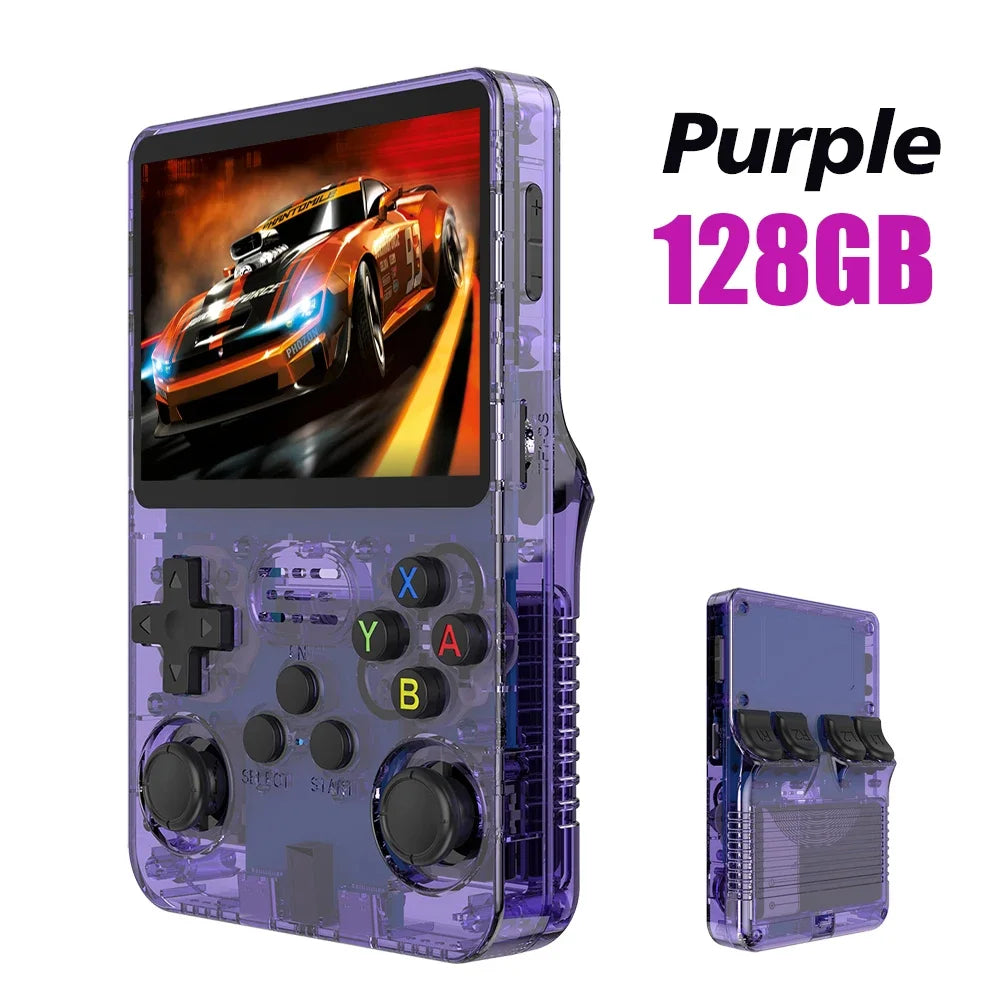 Open Source R36S Retro Handheld Video Game Console Linux System 3.5 Inch IPS Screen Portable Pocket Video Player 64GB Games