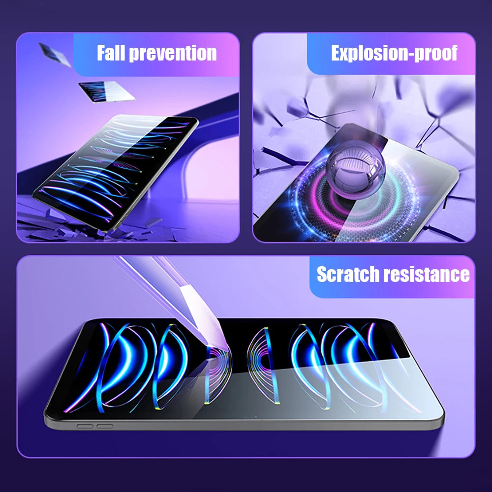 2Pcs Hydrogel Film For Ipad Air 5 4 9 10th  Generation 10.9 Screen Protector For Ipad 13 11 12.9 6th 8th 10.2 M4 M2 Accessories