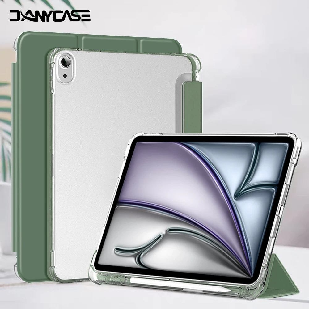 For 2024 iPad Air 6 Case iPad Air 5  6 11 iPad Pro 11 12.9 13 10 Gen 10.2 9th 8th 7th 9.7 6th 5th Mini 7 6 Case With Pen Holder