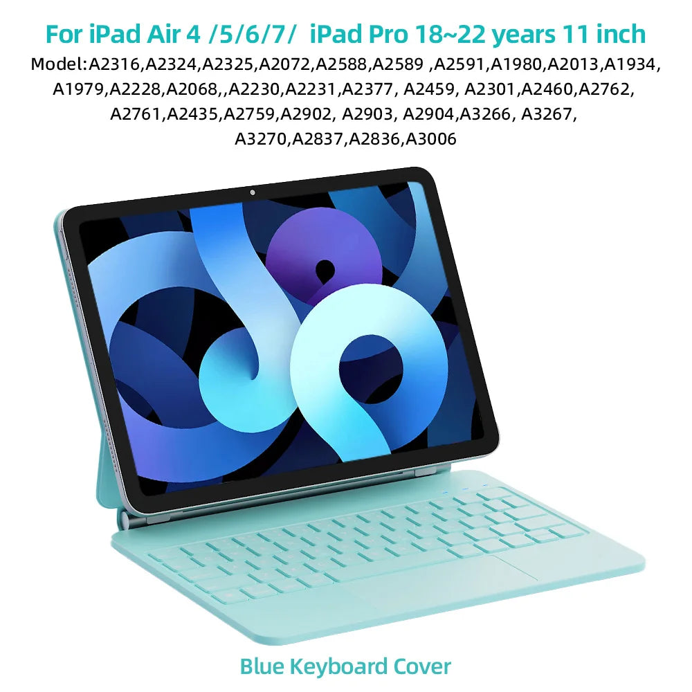 Magic Keyboard for iPad Air 4 Air 5 Air 6 Air 7 11 inch case for iPad Pro 11 inch 2018-2022 Generation Cover Smart Cover