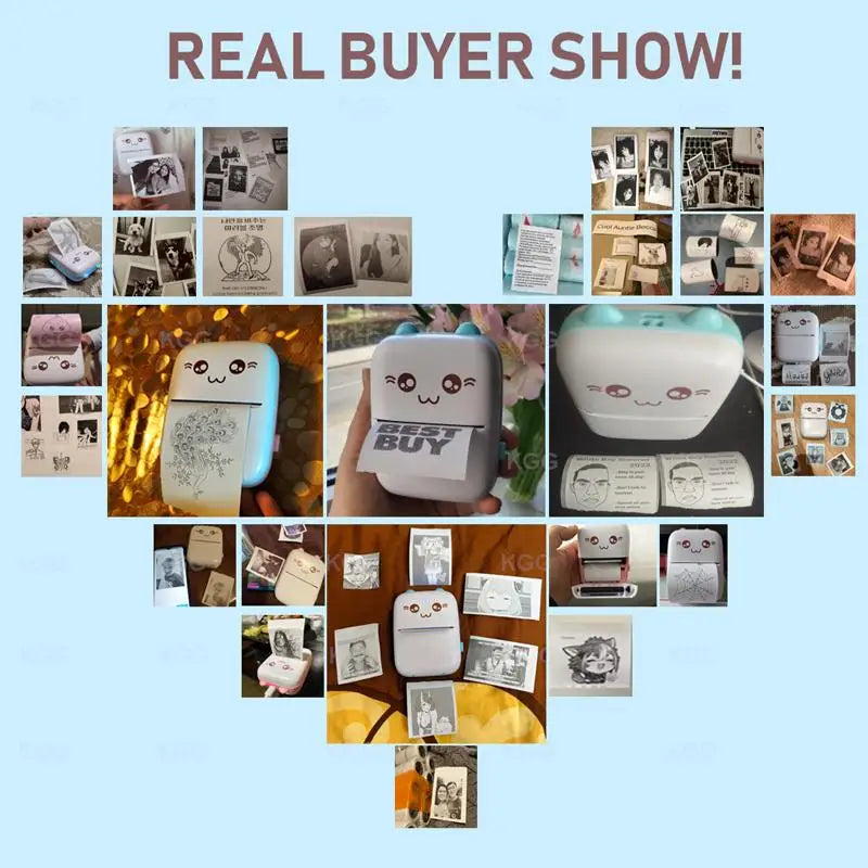 Mini Printer For IPhone And Android, Wireless Mini Photo Printer Label Printer, Portable Mini Thermal Printer For Printing Label