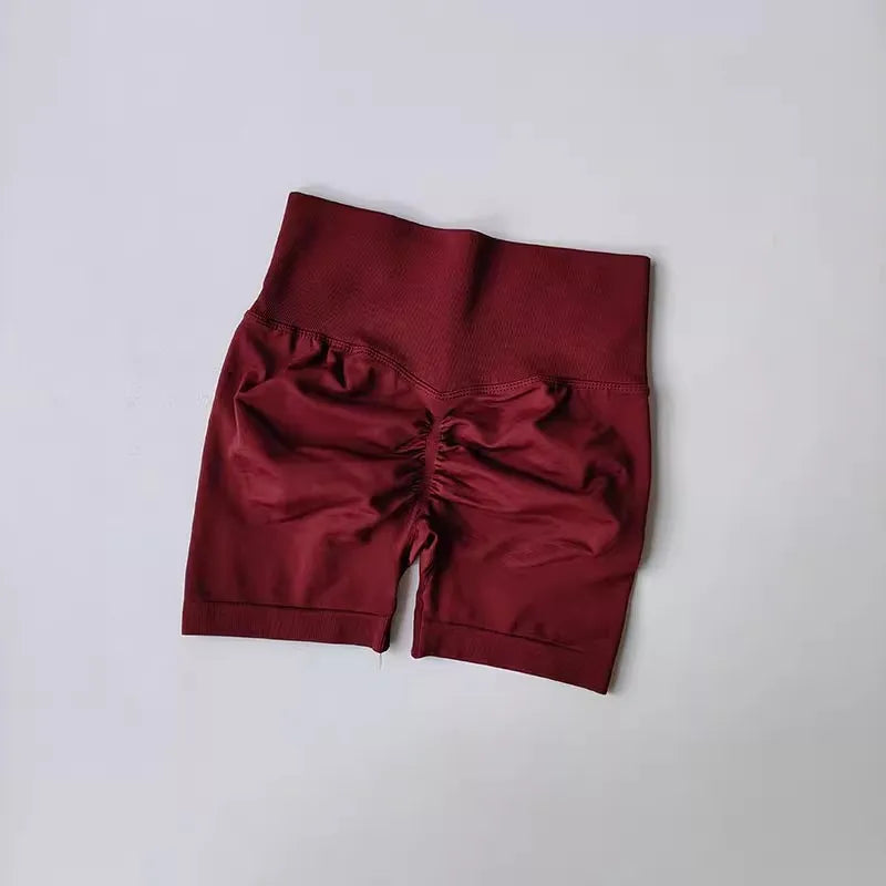 Peach Hip Lifting Sports Shorts Women High Waist and Waist Tightening Slimming Running Hip Speed Drying Three Point Tight Pants