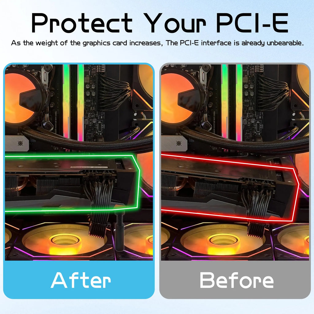 GPUHOLD Graphics Card GPU Holder Magnetic Bracket Video Card Holder Vertical Telescopic Rotating Stand