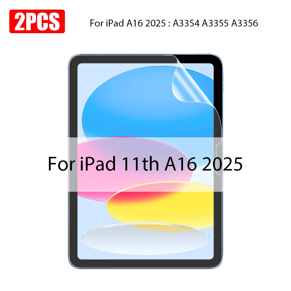 2PCS Paper Film Like For Ipad 10 10th Pro 13 M4 12.9 2025 Screen Protector For Ipad Air 11 5 4 M3 M2 A16 9th Generation Mini 6 7