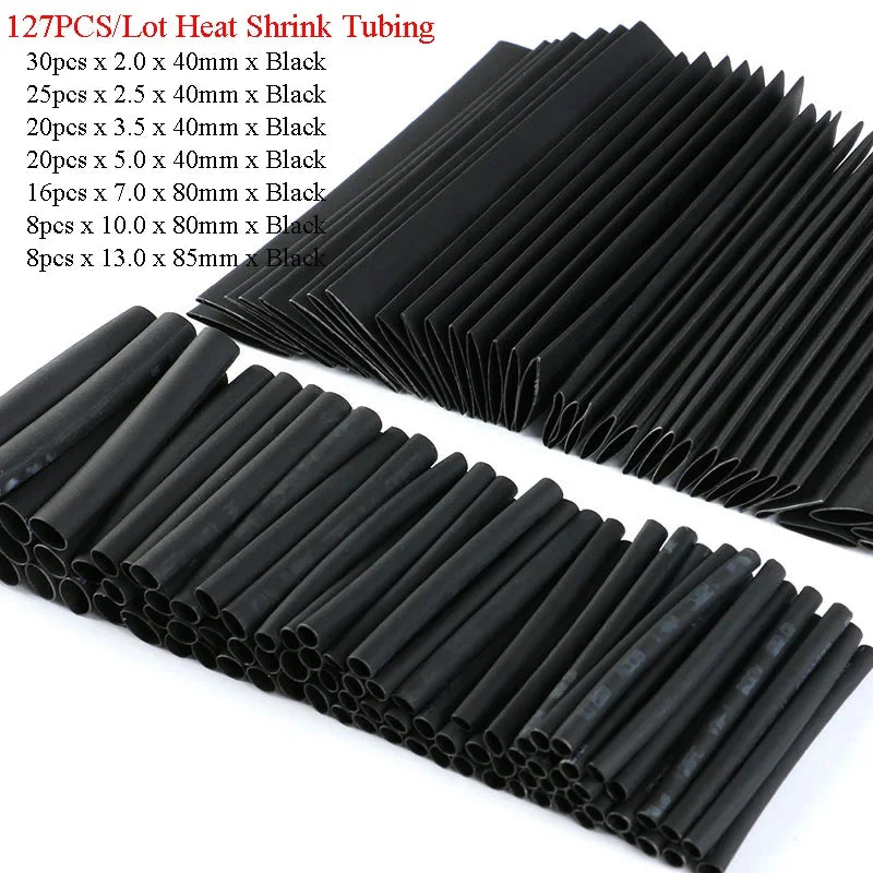 Heat Shrink Tube Sleeving Tubing Assortment Kit Electrical Connection Electrical Wire Wrap Cable Waterproof Shrinkage 2:1