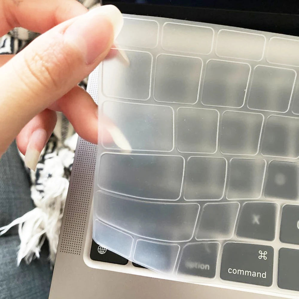 CaseBuy Premium Silicone Keyboard Cover Ultra Thin for MacBook Pro 14 16" M4 M3 M2 M1 Pro/Max, Air 15" 13.6" M3 M2, Cl