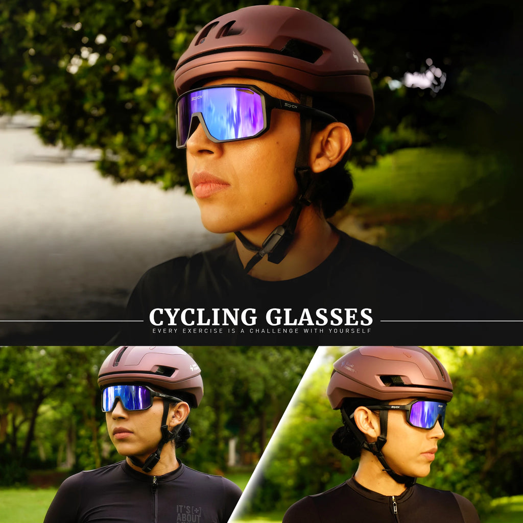 SCVCN Cycling Sunglasses Men MTB Road Driving Bike Glasses Outdoor Sports Women Bicycle Cycling UV400 Protective Glasses New