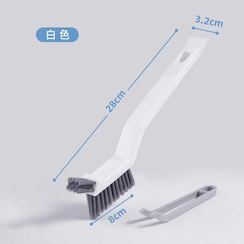 Effective Cleaning Brush for Corners and Gaps - 2-in-1 Multipurpose Bathroom and Floor Tiles Cleaning Brush