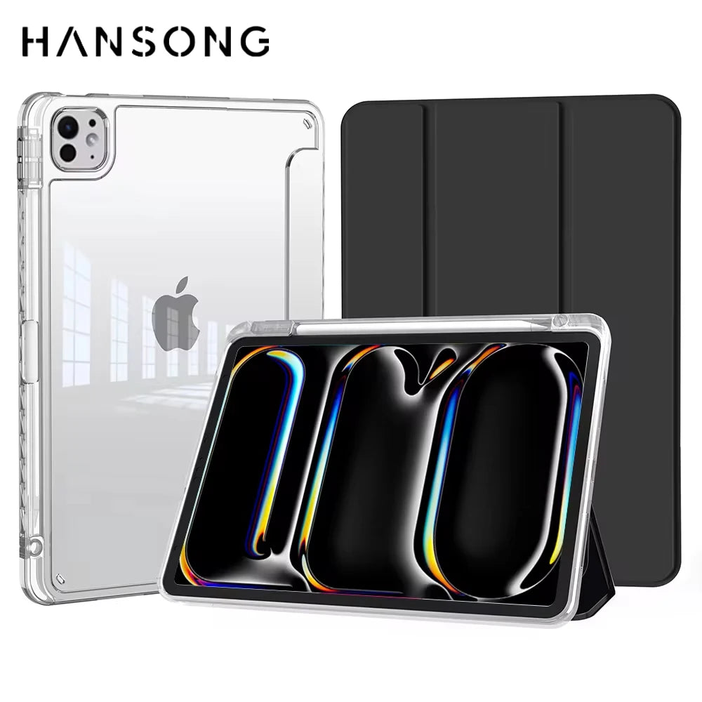 For iPad Air 11 2024 Pro Transparency Case For 2024 iPad Air 11-inch 12.9-inch Air 4/5 iPad 7/8/9th 10.2 5/6th 9.7in Tablet Case