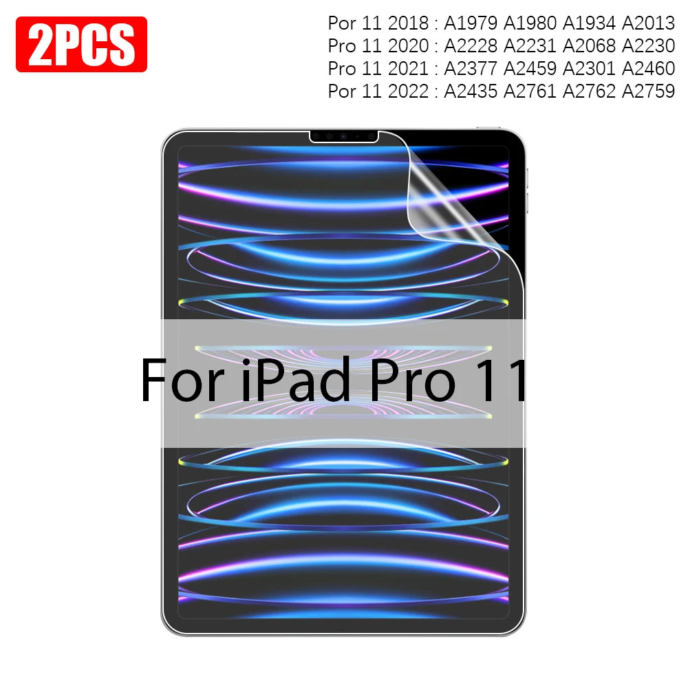 2PCS Paper Film Like For Ipad 10 10th Pro 13 M4 12.9 2025 Screen Protector For Ipad Air 11 5 4 M3 M2 A16 9th Generation Mini 6 7