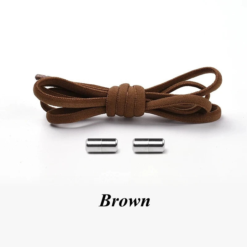 Semicircle No Tie Shoelaces Elastic Shoe laces Sneakers shoelace Metal Lock Lazy Laces for Kids and Adult One size fits all shoe