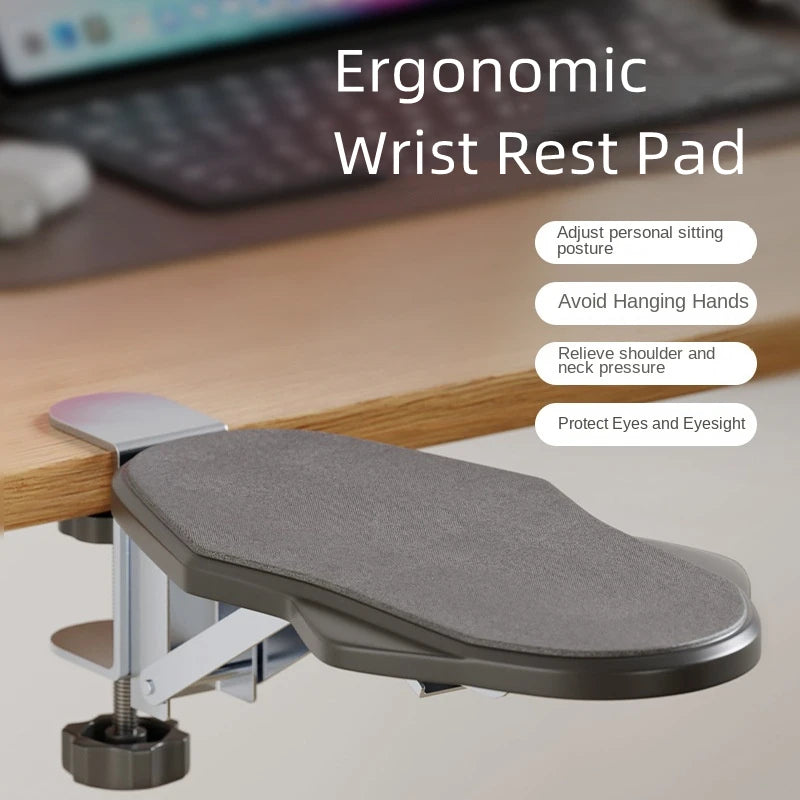 Foldable Ergonomic Computer Desk Arm Rest Pad Wrist Rest Support For Keyboard Armrest Extender Rotating Mouse Pad Holder Rack