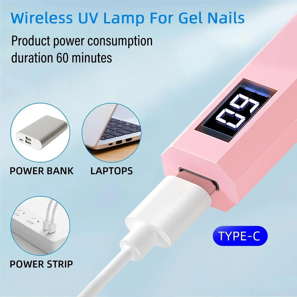Portable Handheld Flashlight UV Mini Nail Gel Lamp UV Led For Gel Polish Quick Dry Pen USB Nail Drying Machine UV LED Nail Lamp
