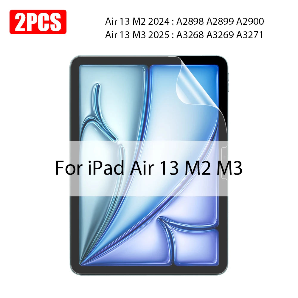 2PCS Paper Film Like For Ipad 10 10th Pro 13 M4 12.9 2025 Screen Protector For Ipad Air 11 5 4 M3 M2 A16 9th Generation Mini 6 7