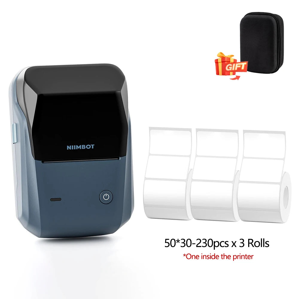 Niimbot 200dpiB21 300dpi B21PRO Label Maker Tag Price Portable Thermal Label Printer with White Photo Labels for Bakery/Business