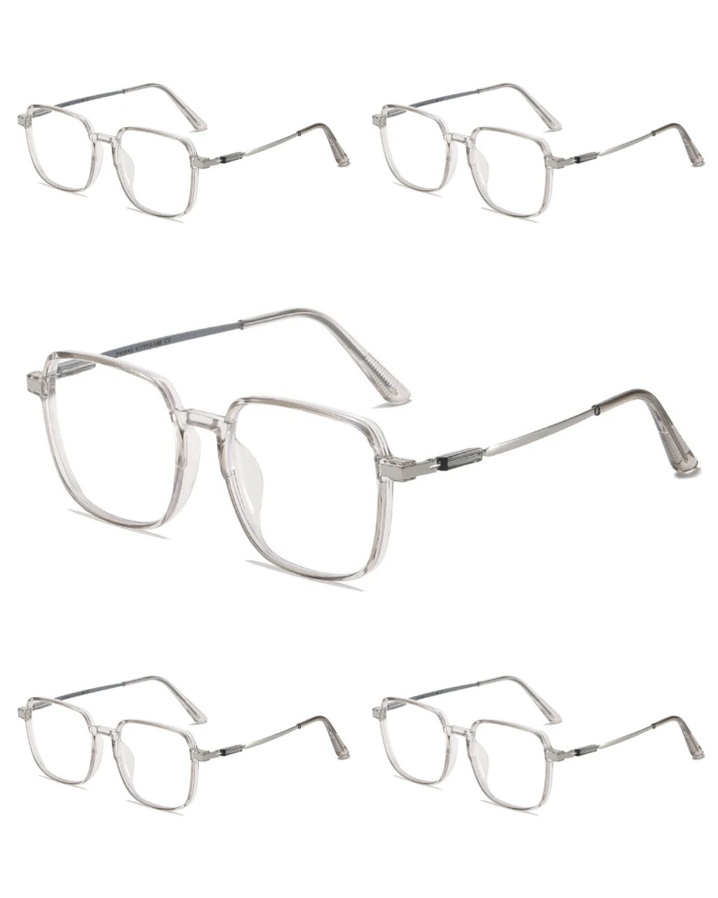 5PCS Anti Radiation Large Frame Glasses Shades for Woman Man Transition Eyeglasses Korean Replaceable Lens Women