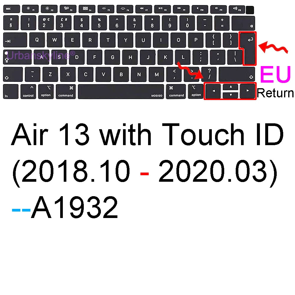 Keyboard Cover for Macbook Air 13 M3 15 Pro 14 M4 13 M2 16 Retina 11 Silicone Protector Skin Case A3113 A3114 A2681 A3240 A3241