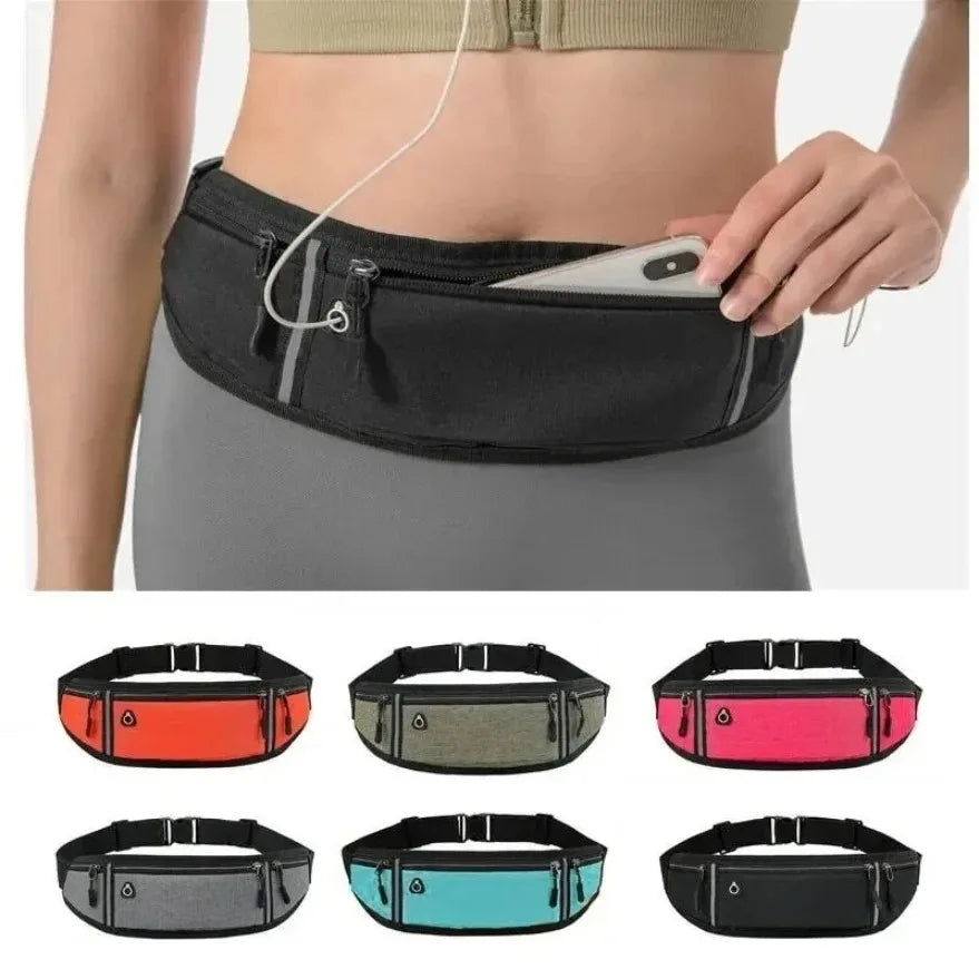 Professional Running Waist Bag Sports Belt Pouch Mobile Phone Case Men Women Hidden Pouch Gym SportsBags Running Belt Waist Pack