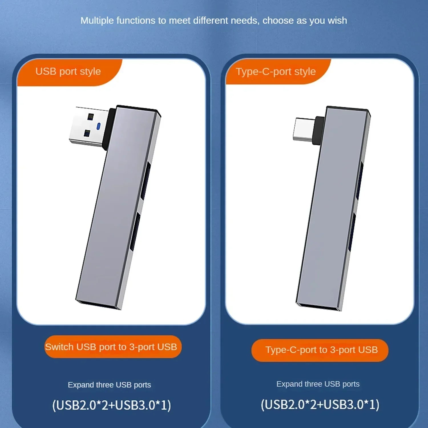 3 in 1 USB HUB OTG USB 3.0/Type-C 3.0 To 3 USB USB Splitter Hub Speed 5.0Gbps 3 Port Type C HUB for PC Laptop Notebook