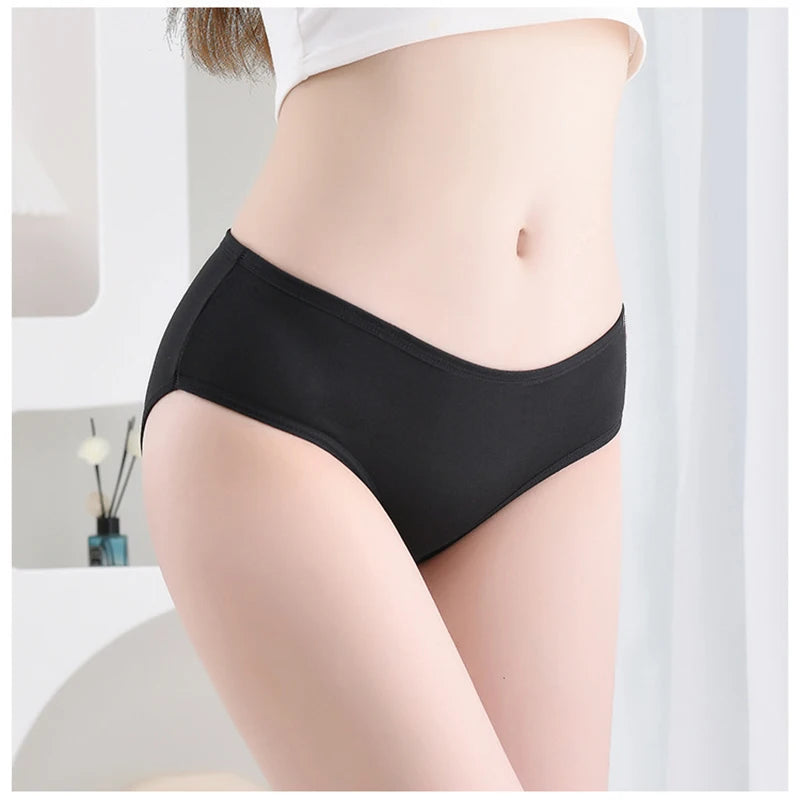 7Pcs/Lot Plus Size Underwear Women's Panties Cotton Girl Brief Sexy Lingeries Shorts Underpant Solid Panty Female Intimate M-4XL