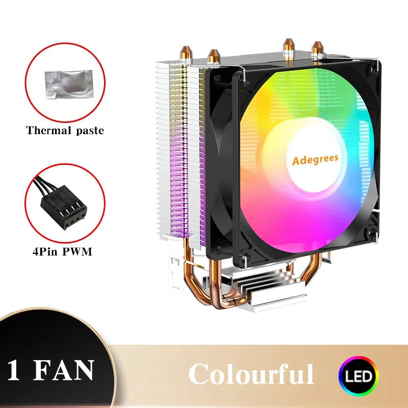 CPU Air Cooler X79 X99 3Pin/4Pin PWM Processor Cooling Fan For Intel LGA 1366 1151 1155 1200 1700 2011 AMD AM3 AM4 AM5