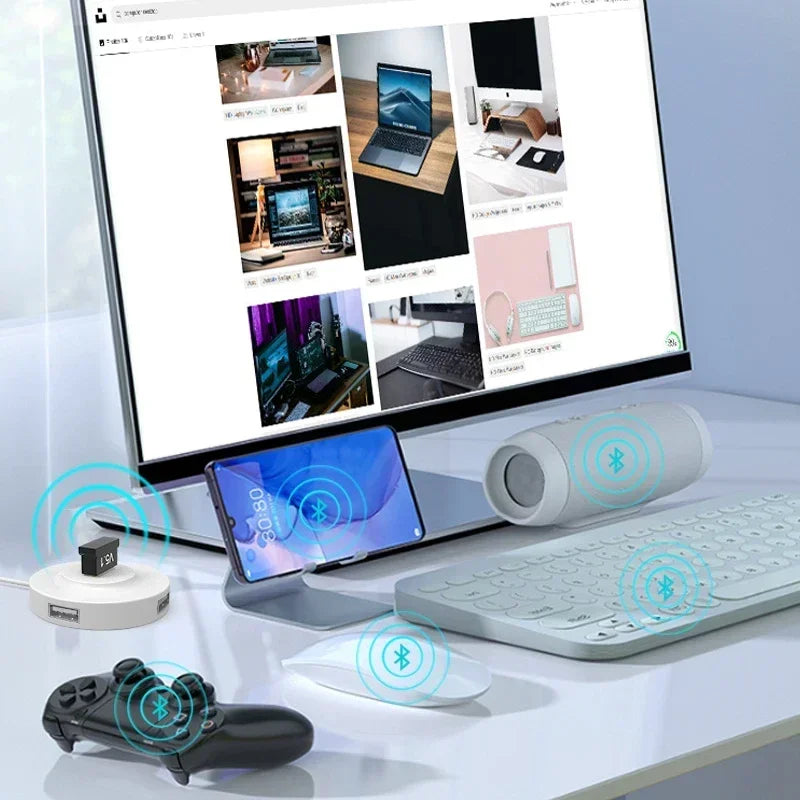 MINI USB Bluetooth 5.1 Dongle Adapter for PC Laptop Mouse Keyboard Tablet Phone Printer Game Speaker Wireless Transmit Receiver