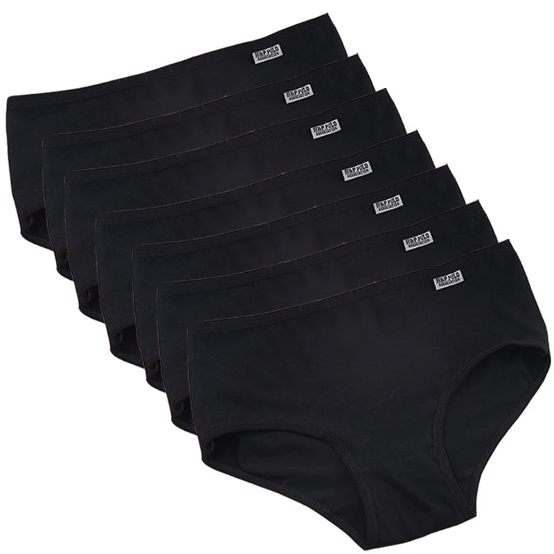 7Pcs/Lot Plus Size Underwear Women's Panties Cotton Girl Brief Sexy Lingeries Shorts Underpant Solid Panty Female Intimate M-4XL