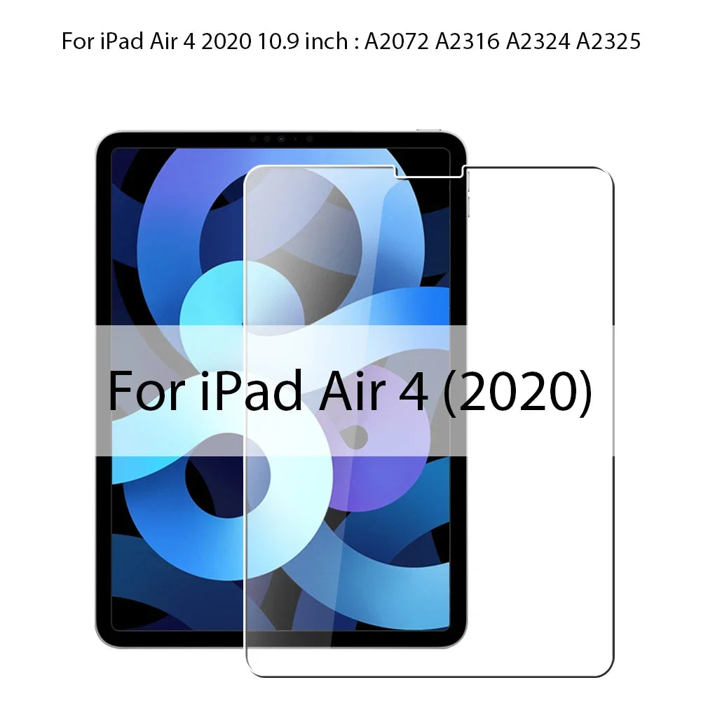 For Ipad 10 9 9th 10th Generation Pro 13 12.9 6th Tempered Glass Screen Protector For Ipad Air 11 5 4 3 2 Mini 6 10.2 2024 Film