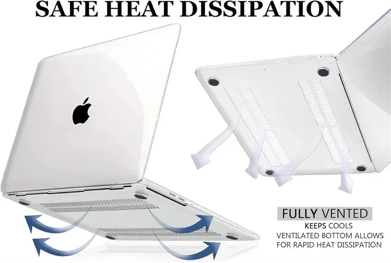 Matte Clear Laptop Case for Macbook Air 13.6 M4 15 M3 Frosted Cover for Mac Book Pro 13 M1 M2 14 M4 16 2025 Sleeve Accessories