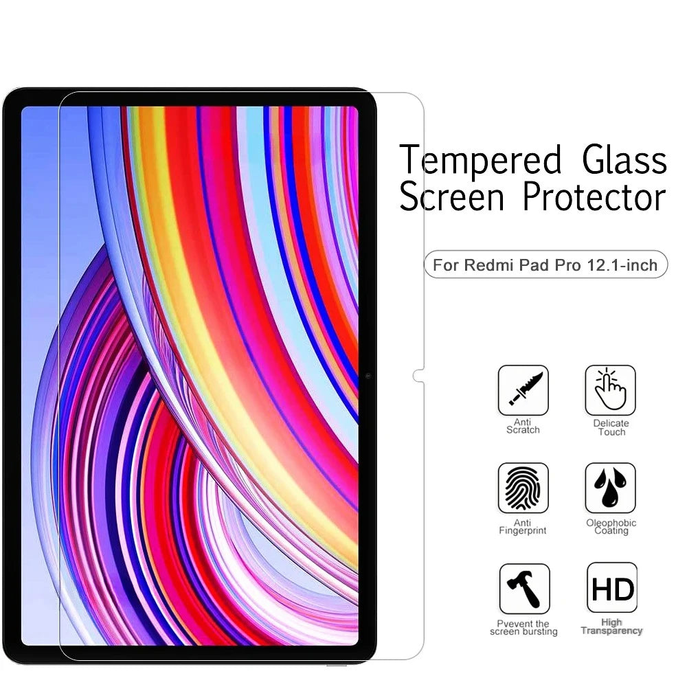 For POCO Pad 12.1" 2PCS Scratch Proof Tempered Glass Screen Protector or Xiaomi Redmi Pad Pro 12.1 inch 2024 Protective Film