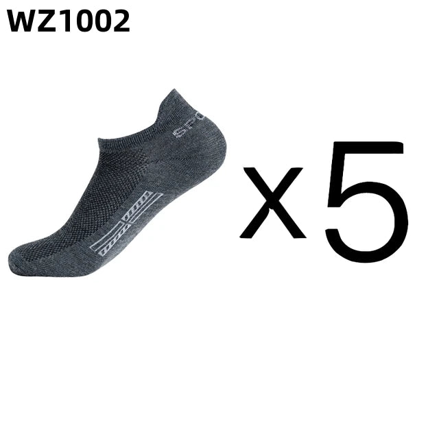 5Pairs High Quality Men Ankle Socks Breathable Cotton Sports Socks Mesh Casual Athletic Summer Thin Cut Short Sokken Size 38-45