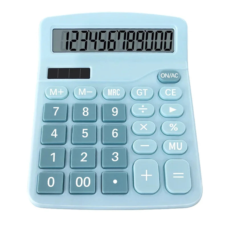12 Digits Electronic Calculator Solar Calculator Dual Power Supply Calculator for Home Office School Financial Accounting Tools