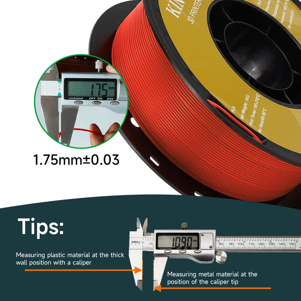 KINGROON 22LBS PETG or PLA filament 3D Printer Filament 10 Rolls 1KG 1.75MM Eco-Friendly Good Toughness Mix Color Free Shipping