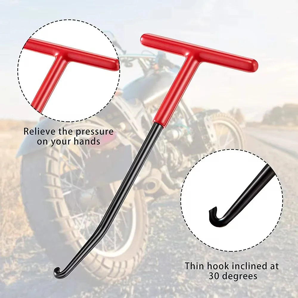 ISGTDRM Motorcycle Exhaust Spring Hook T Shaped Handle Exhaust Pipe Spring Puller Installer Hook Repair Tool for Springs Removal