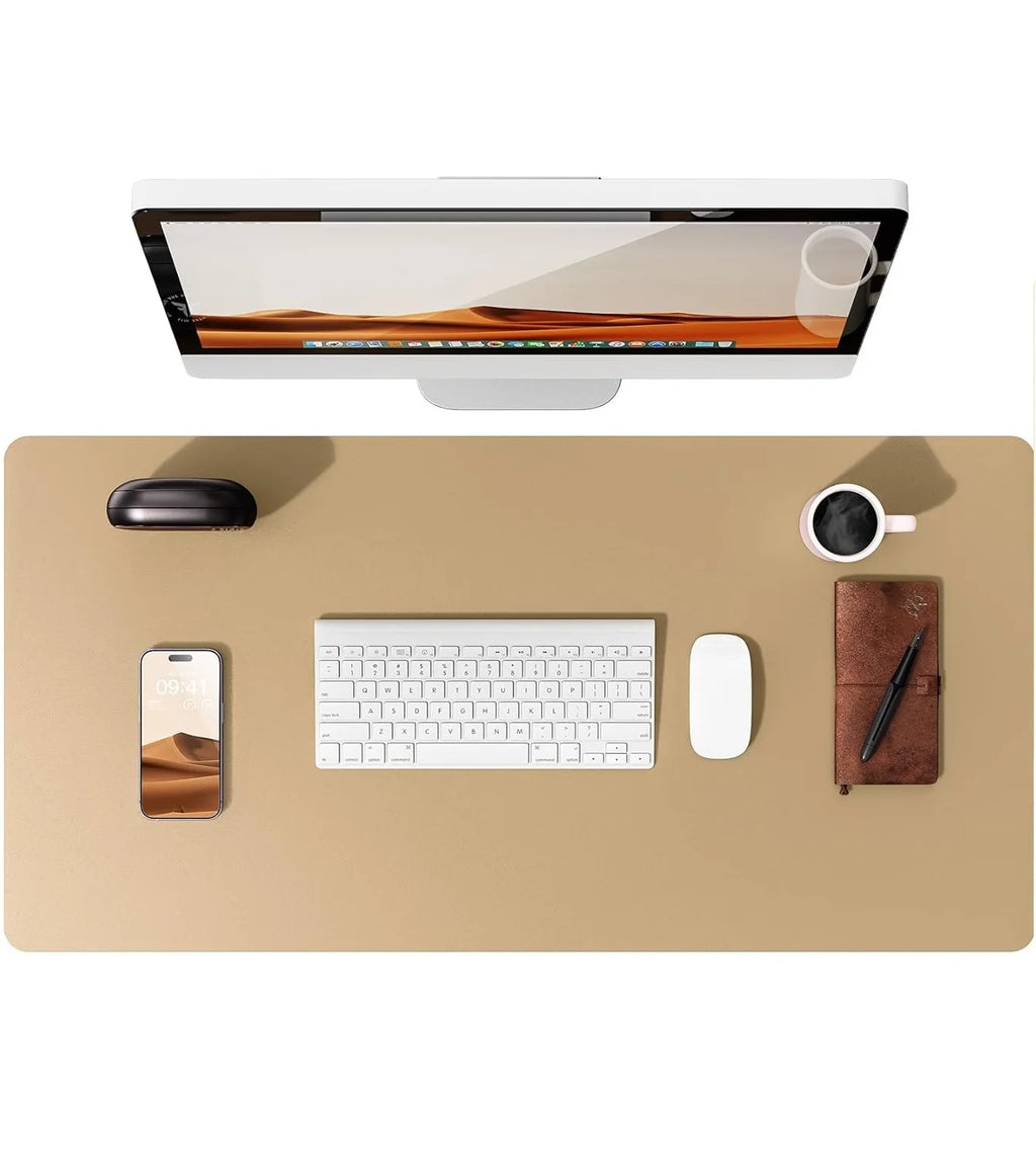 Large Mouse Pad,Office Desk Mat, Leather Desk Pad Protector, Non-Slip PU Leather Desk Blotter, Laptop Desk Pad