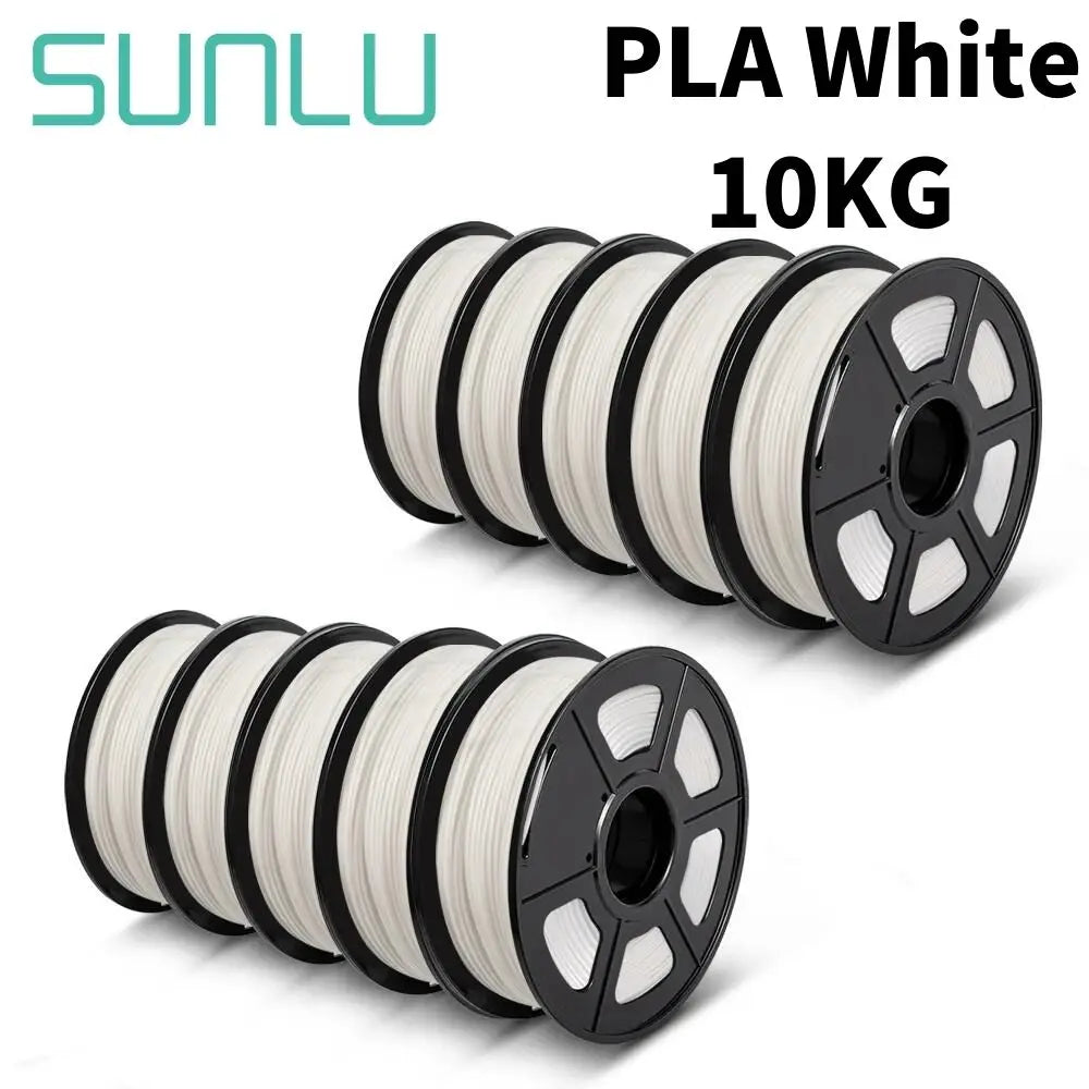 SUNLU PLA PETG PLA Plus Filaments 10 Rolls 3D Filament 1KG/roll 1.75mm 100% Filament Lines Up Neatly For 3D Printing From EU US
