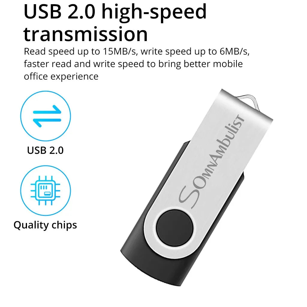 SomnAmbulist Pen Drive 32GB 64GB 128GB High Speed USB2.0 for PC Mobile Mini Pen Drive 16GB 32GB USB Flash Drive 64GB 8GB 4GB