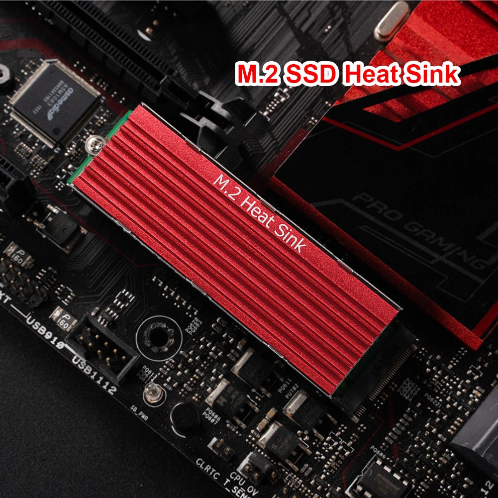 M.2 SSD NVMe Heat Sink M2 2280 Solid State Hard Disk Aluminum Heatsink Gasket with Silicone Thermal Pad PC Accessories