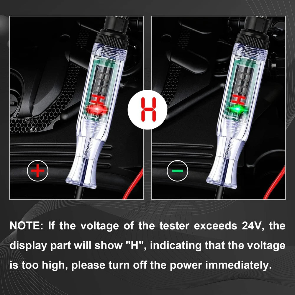 6V 12V 24V Car Truck Voltage Circuit Tester Auto Car Diagnostic Probe Test Pen Light Bulb Electric Measuring Pen Repair Tools