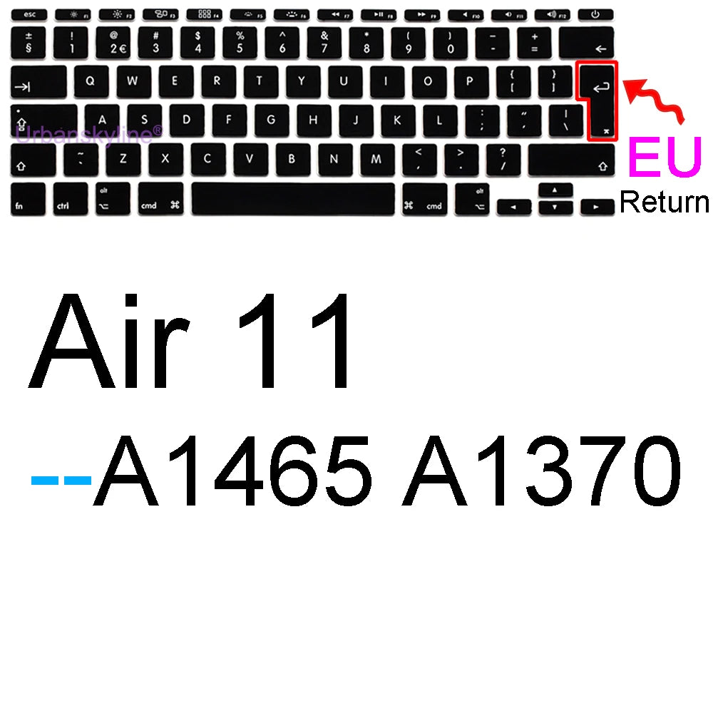 Keyboard Cover for Macbook Air 13 M3 15 Pro 14 M4 13 M2 16 Retina 11 Silicone Protector Skin Case A3113 A3114 A2681 A3240 A3241