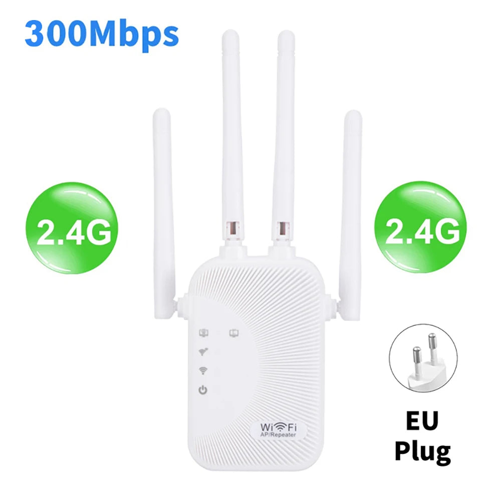 Kebidumei 1200/300Mbps Wifi Repeater Amplifier 2.4G 5G Network Expander Range Extender WiFi Signal Booster Wireless Wi-Fi Router