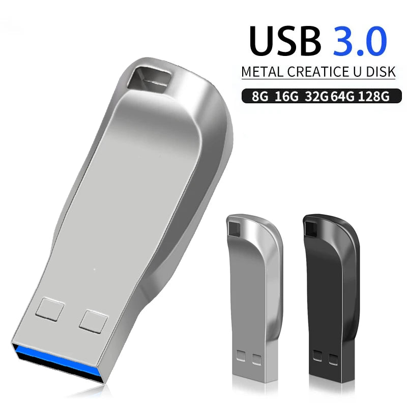 Metal Rod Drive USB Flash Drive 3.0 Pendrive 128GB 64GB Free Stick Pen 32GB High Speed 3.0 Pen Drive 16GB 8GB U Disk